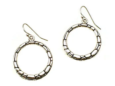 SILVER CIRCLE EARRINGS ( 31136 S ) sold by Oh My Jewelry