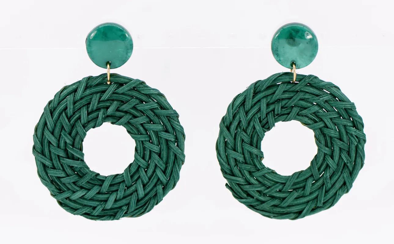 GREEN EARRINGS ( 1267 GRN ) sold by Oh My Jewelry