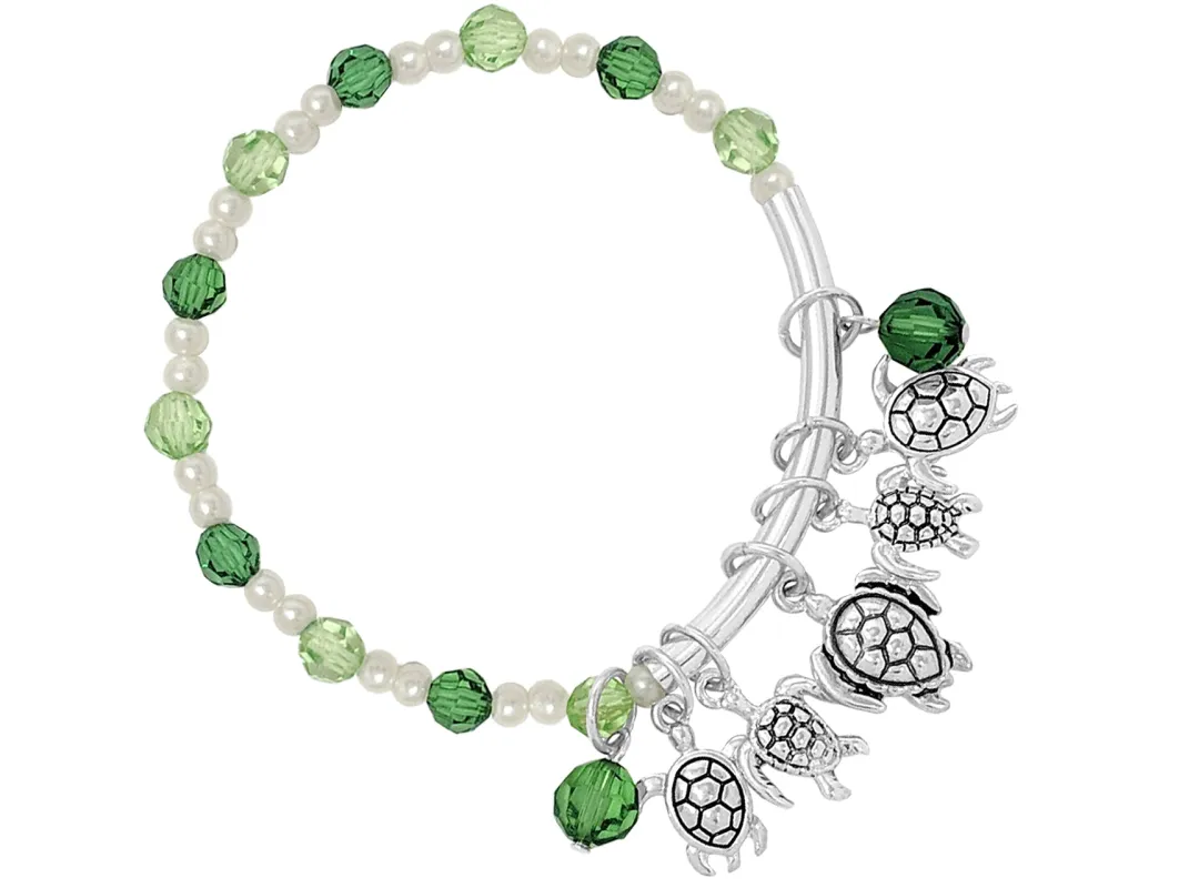 SILVER TURTLE CHARM BRACELET ( 01432 ASGP ) sold by Oh My Jewelry