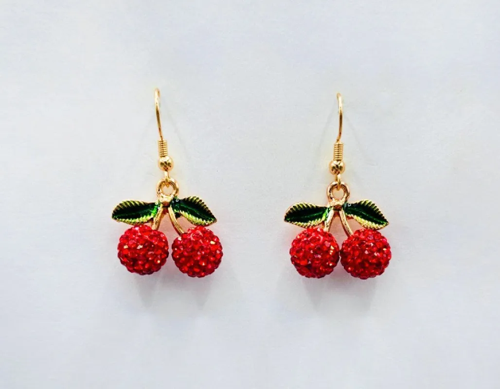 CHERRY EARRINGS ( 2717 ) sold by Oh My Jewelry