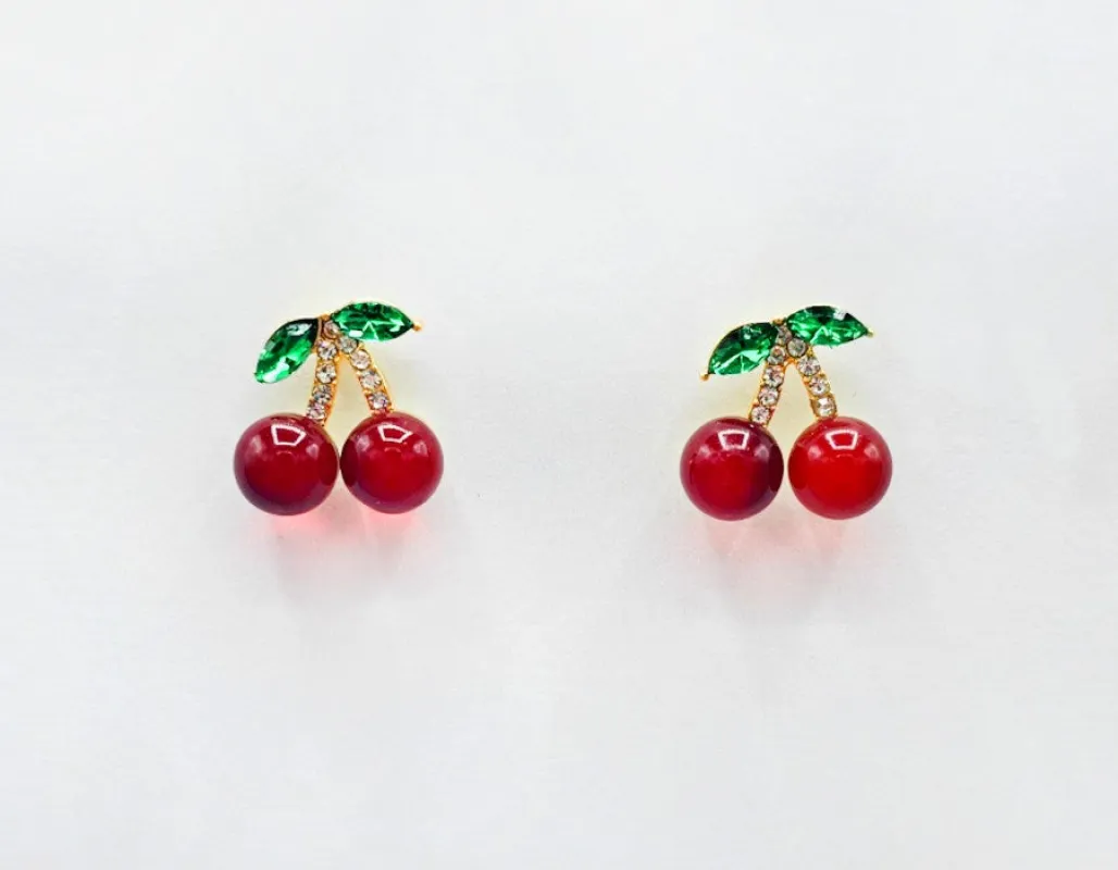 CHERRY EARRINGS ( 2719 ) sold by Oh My Jewelry