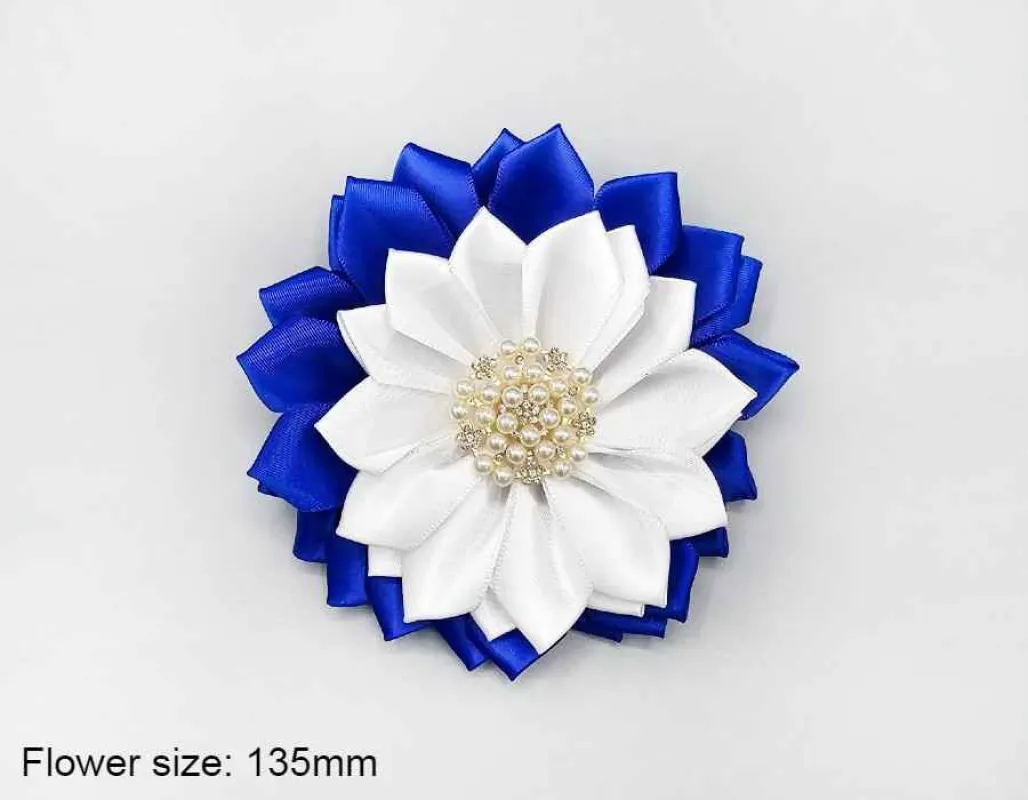 BLUE WHITE FLOWER BROOCH ( 1500 BLWHT ) sold by Oh My Jewelry