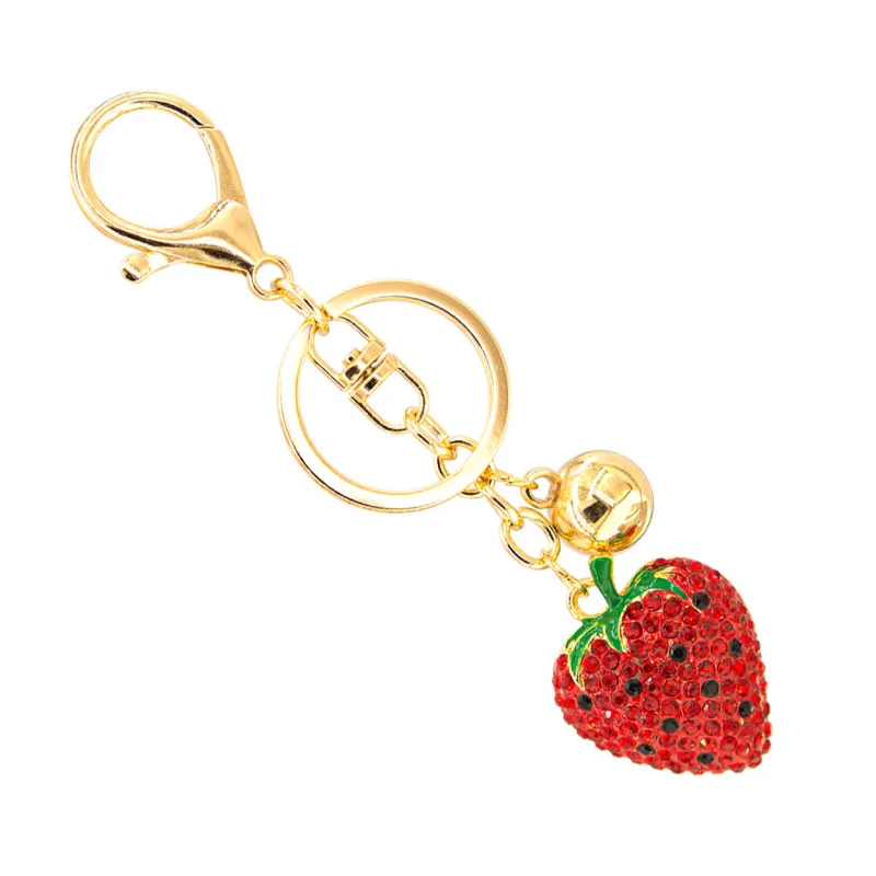 GOLD STRAWBERRY BAG CHARM KEYCHAIN ( 31860 LSIMG ) sold by Oh My Jewelry