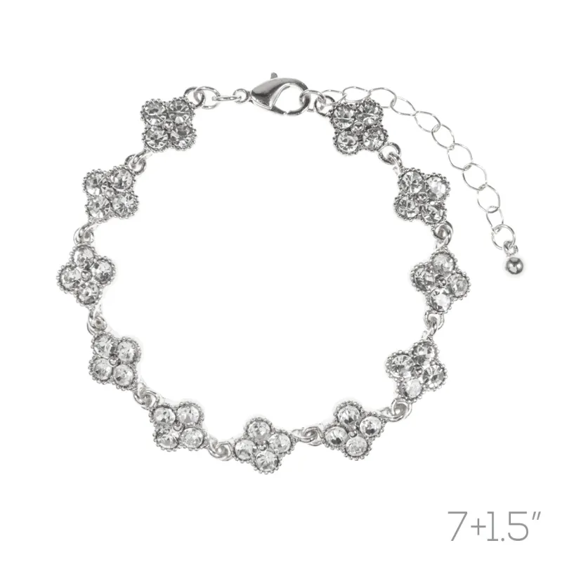 SILVER BRACELET CLEAR STONES ( 84525 CRR ) sold by Oh My Jewelry
