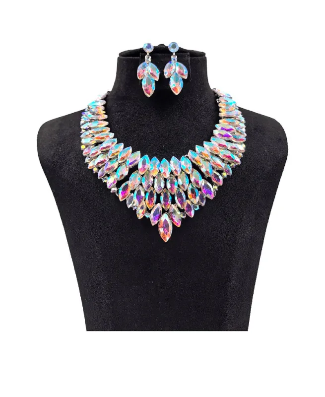 RHINESTONE NECKLACE SET ( 0114 3X ) sold by Oh My Jewelry