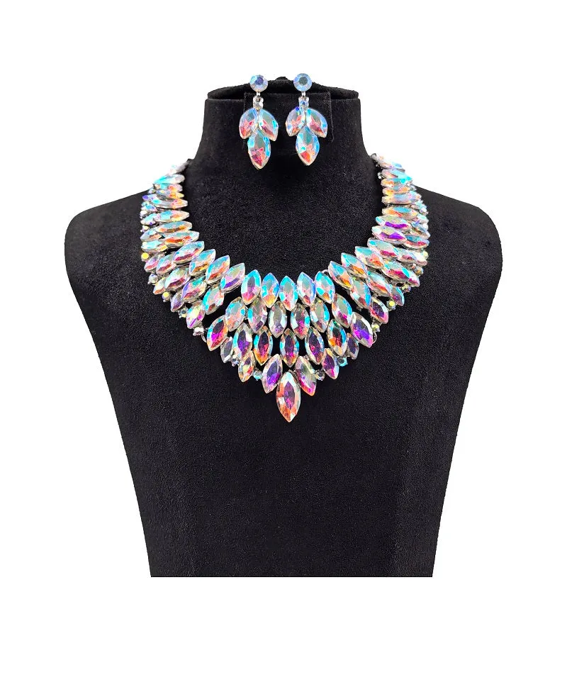 RHINESTONE NECKLACE SET ( 0114 3X ) sold by Oh My Jewelry