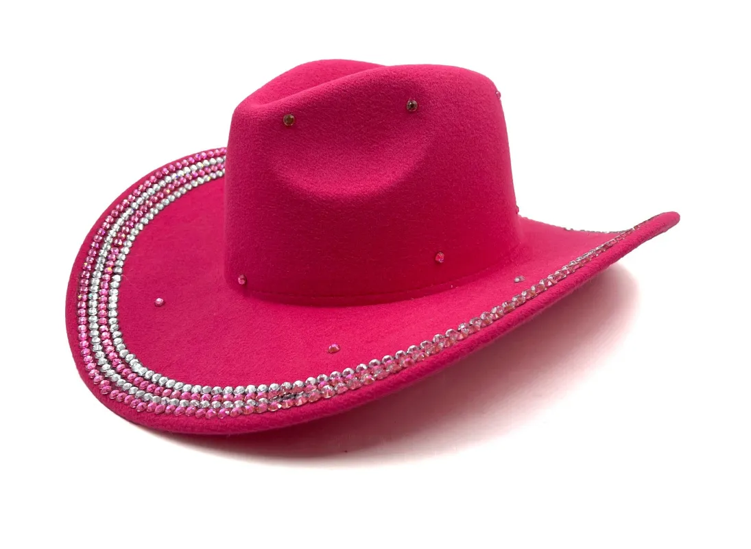 FUCHSIA HAT FUCHSIA CLEAR STONES ( 0685 FUFUC ) sold by Oh My Jewelry