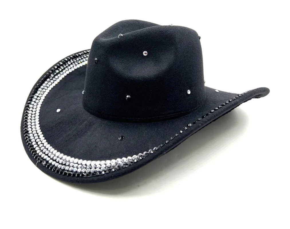 BLACK HAT CLEAR STONES ( 0685 BKBKC ) sold by Oh My Jewelry