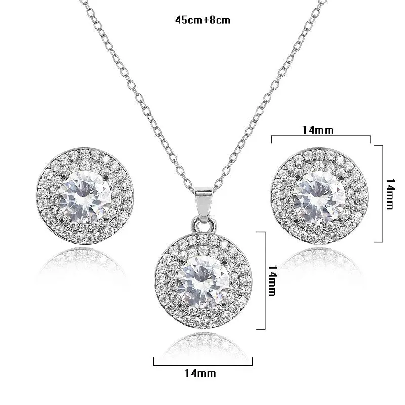 SILVER NECKLACE CZ STONE SET ( 2952 RH ) sold by Oh My Jewelry