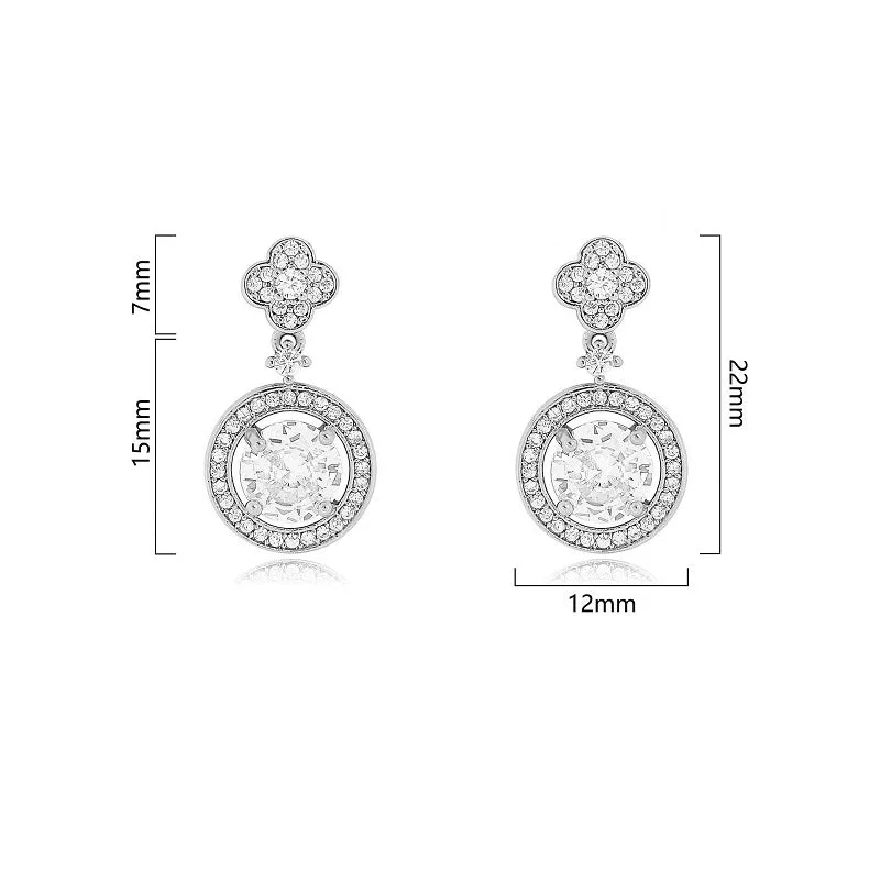SILVER EARRINGS CZ STONES ( 4633 ) sold by Oh My Jewelry