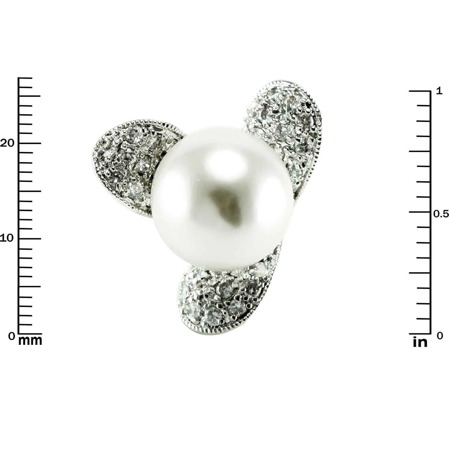 SILVER PEARL RING SIZE 8 ( 123710 SIZE8 ) sold by Oh My Jewelry