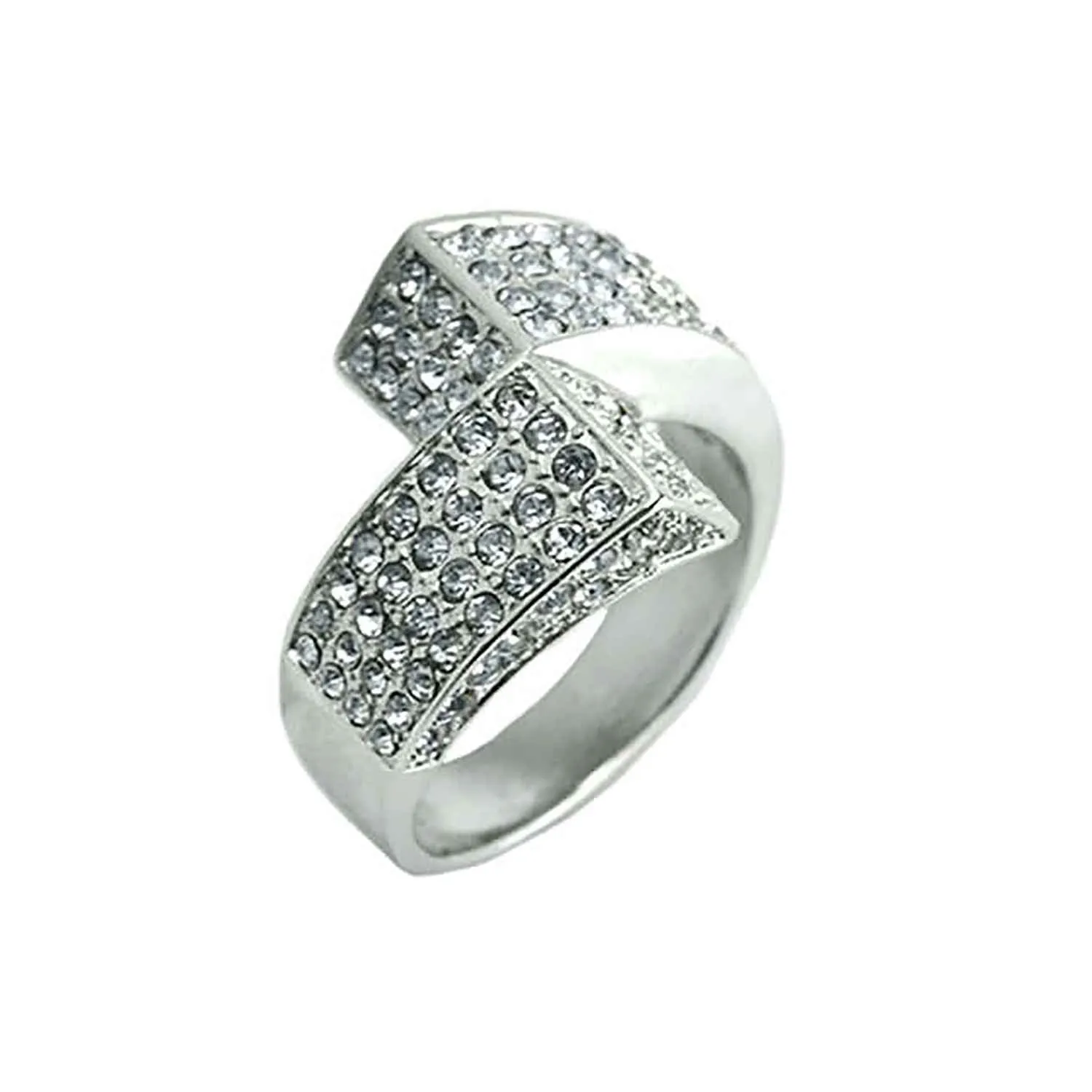 SILVER RING CLEAR STONES SIZE 7 ( 3043 SIZE7 ) sold by Oh My Jewelry