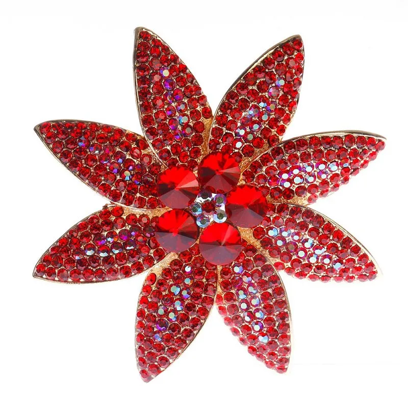 GOLD BROOCH RED STONES ( 1392 GRD ) sold by Oh My Jewelry