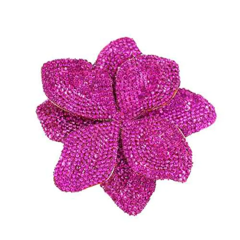 FUCHSIA FLOWER BROOCH ( 2047 GDFSH ) made by Oh My Jewelry