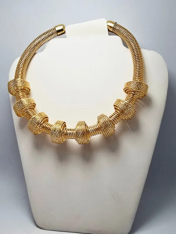 GOLD CHOKER NECKLACE ( 252435 GNK ) sold by Oh My Jewelry