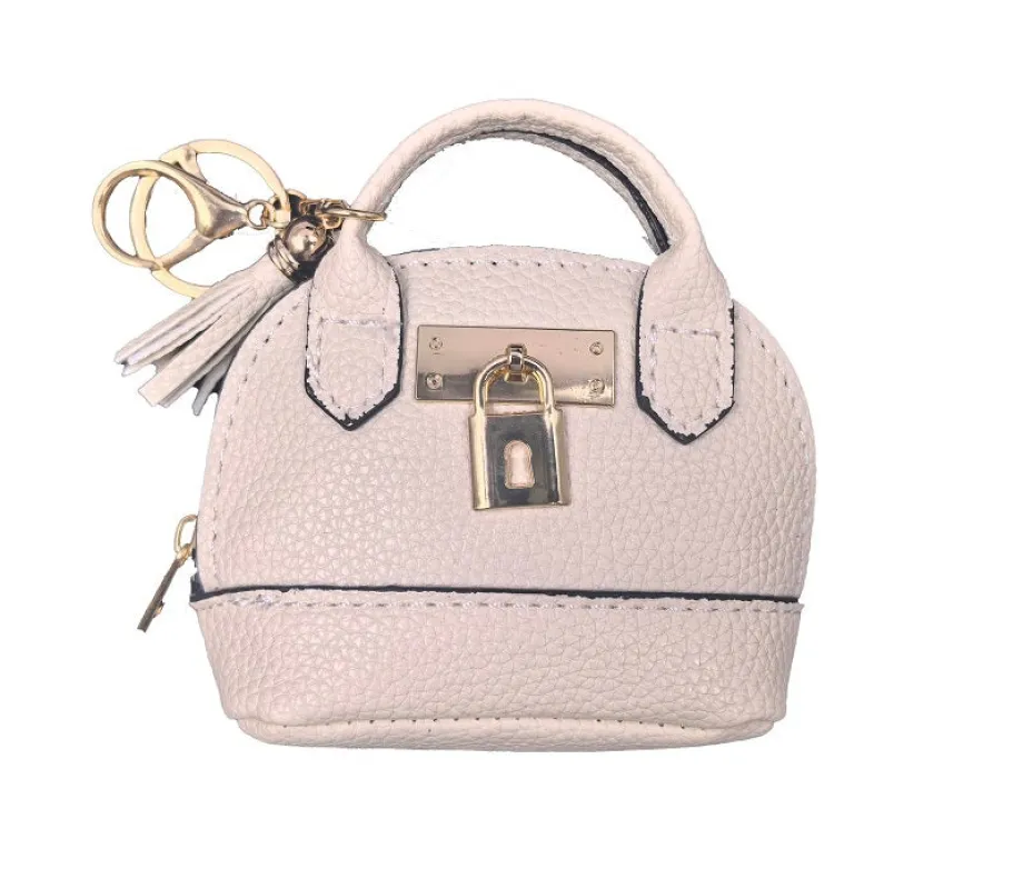WHITE PURSE KEYCHAIN ( 0366 WH ) made by Oh My Jewelry