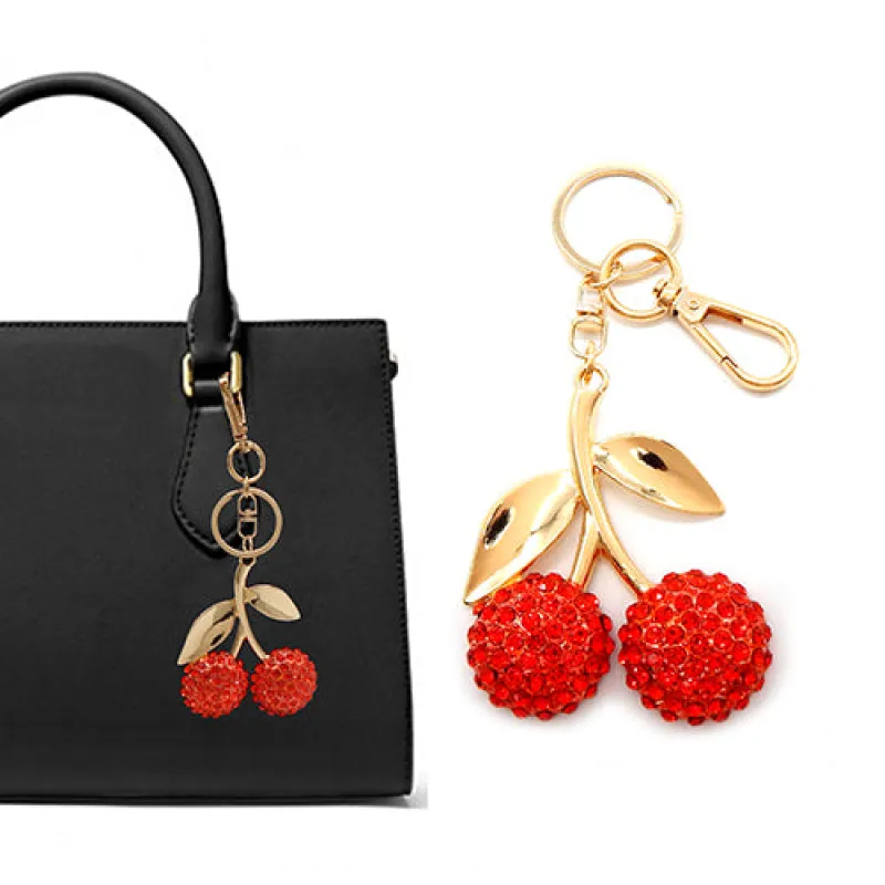 GOLD CHERRY KEYCHAIN ( 2018 GDRED ) sold by Oh My Jewelry
