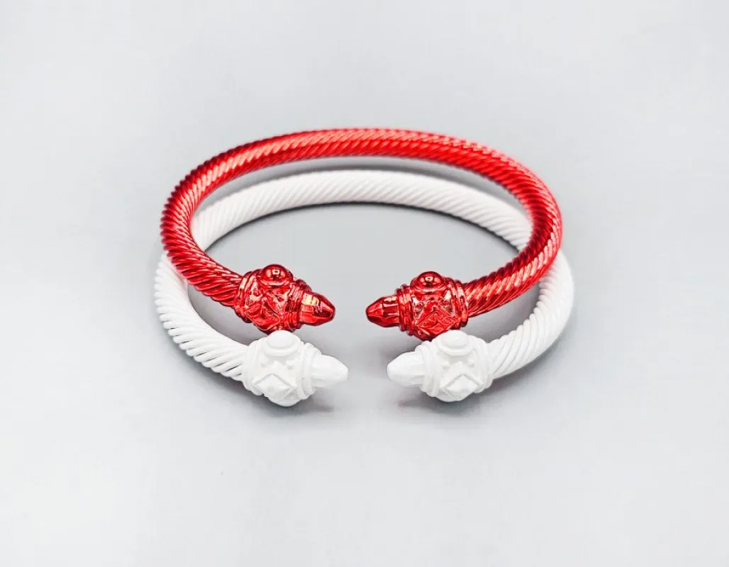 PINK GREEN CUFF BANGLE ( 1595 RDWHT ) sold by Oh My Jewelry