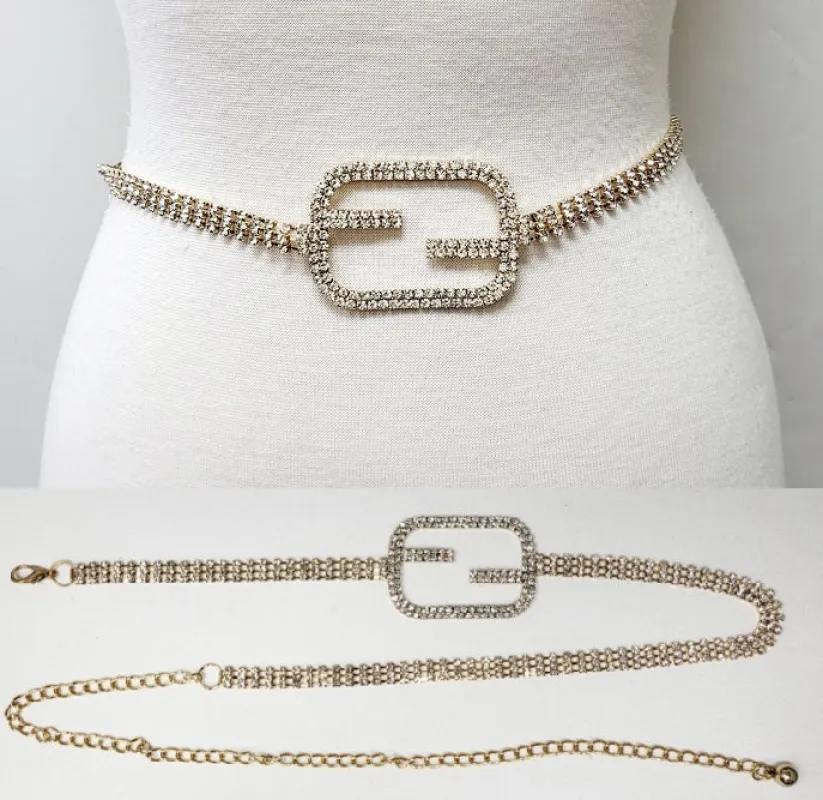 GOLD STONE BELT ( 11444 G ) sold by Oh My Jewelry