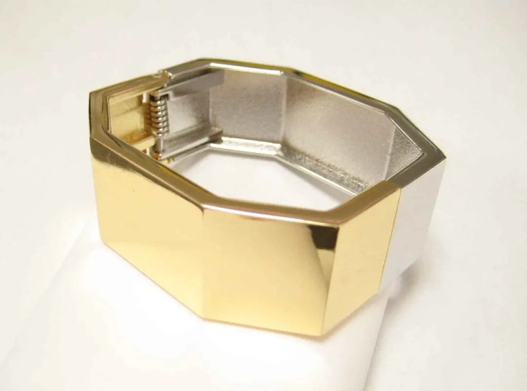 GOLD SILVER BANGLE ( 910 GS ) sold by Oh My Jewelry