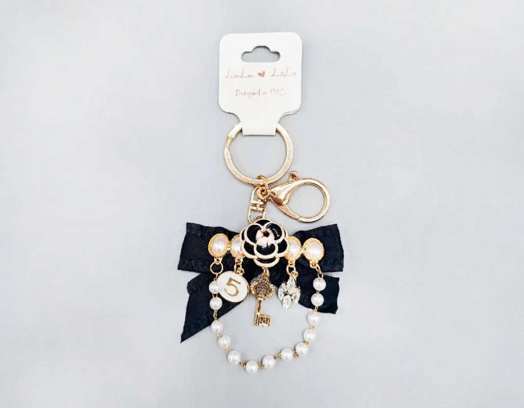FLOWER BOW KEYCHAIN ( 1730 ) sold by Oh My Jewelry