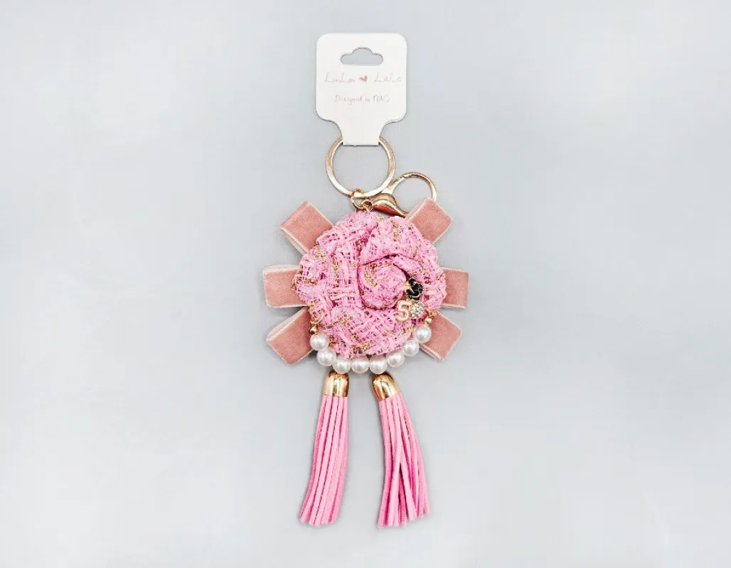 FLOWER TASSEL KEYCHAIN ( 1727 PK ) made by Oh My Jewelry