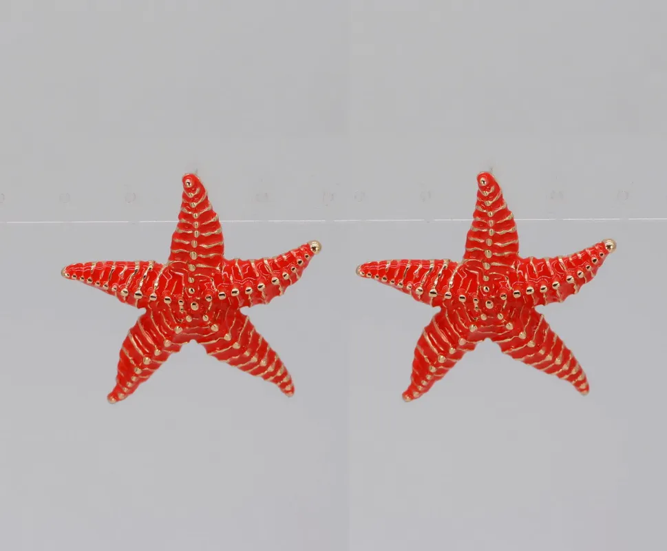 STARFISH EARRINGS ( 5062 GLRED ) sold by Oh My Jewelry
