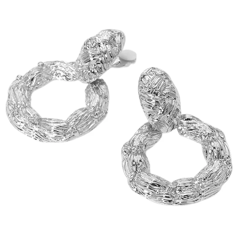 SILVER CLIP EARRINGS ( 23431 LFS ) sold by Oh My Jewelry