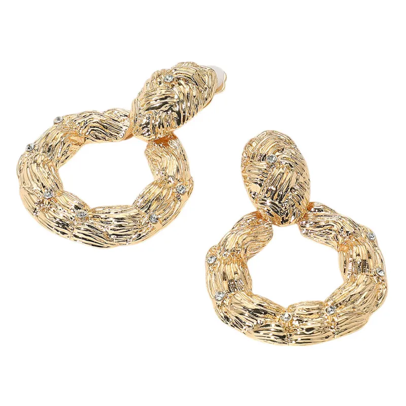 GOLD CLIP EARRINGS ( 23431 LFG ) sold by Oh My Jewelry