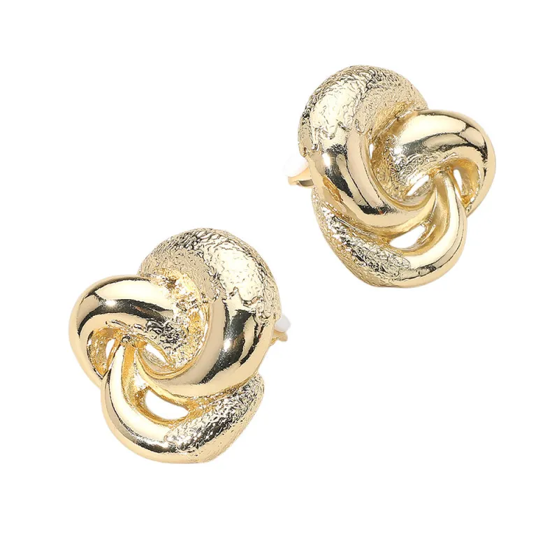GOLD CLIP EARRINGS ( 23439 LFG ) sold by Oh My Jewelry