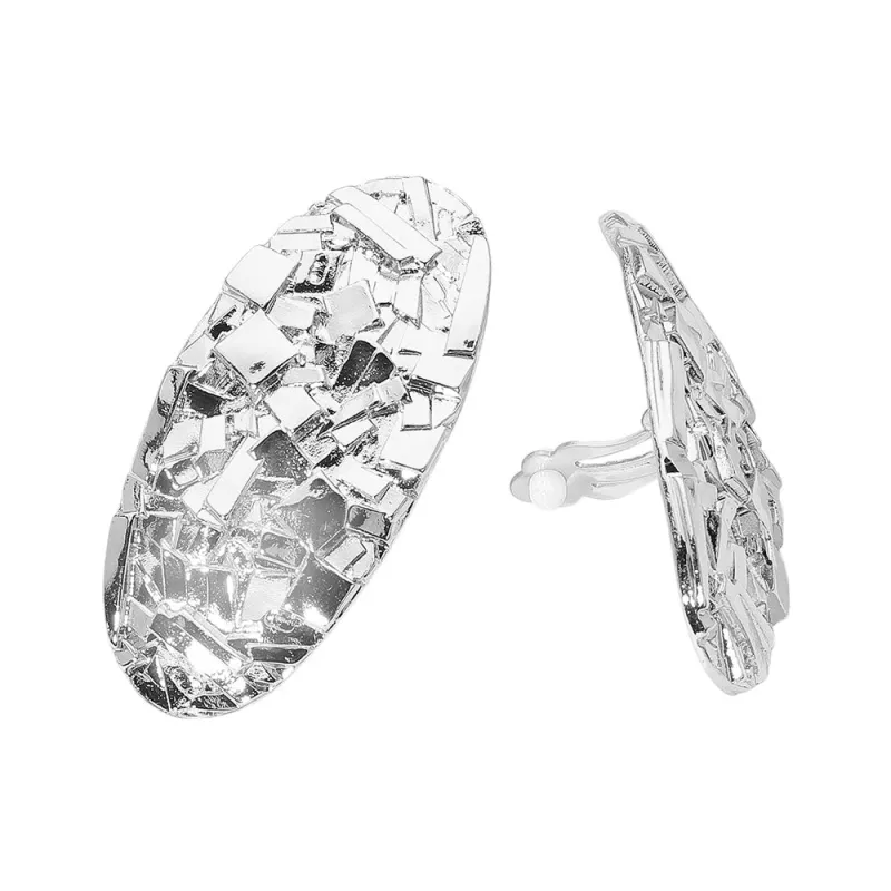 SILVER CLIP EARRINGS ( 23433 LFS ) sold by Oh My Jewelry