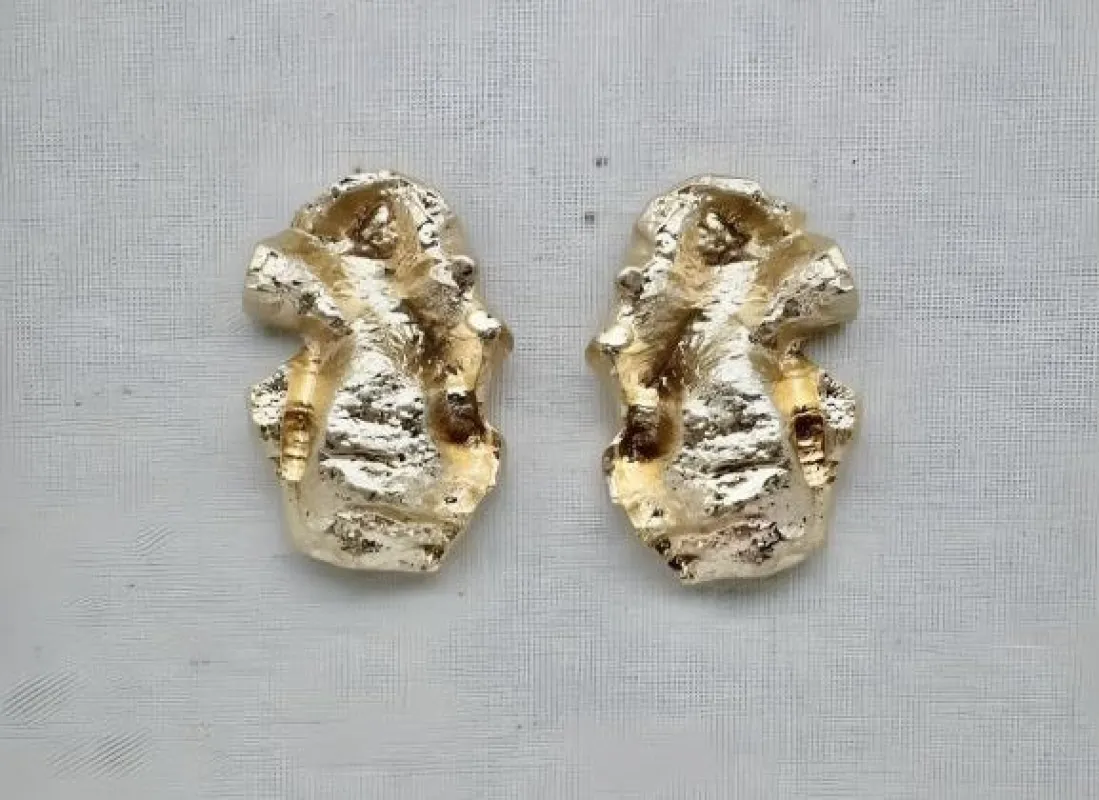 GOLD CLIP EARRINGS ( 23421 LFG ) sold by Oh My Jewelry