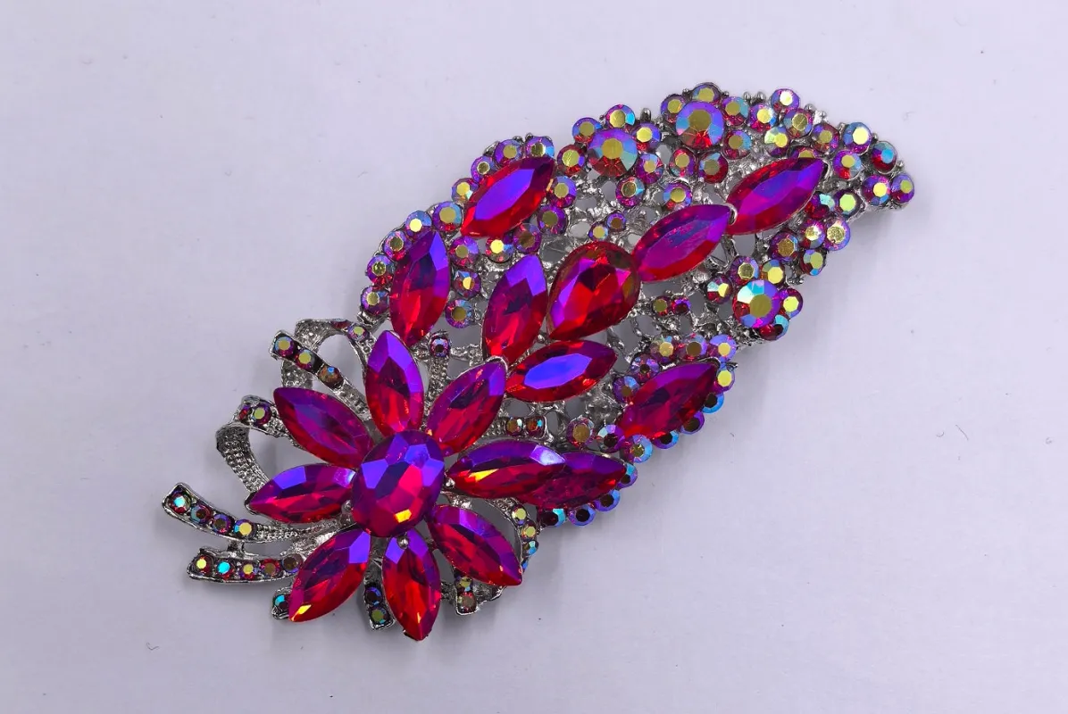 SILVER PINK AB BROOCH ( 0052 3PUX ) sold by Oh My Jewelry