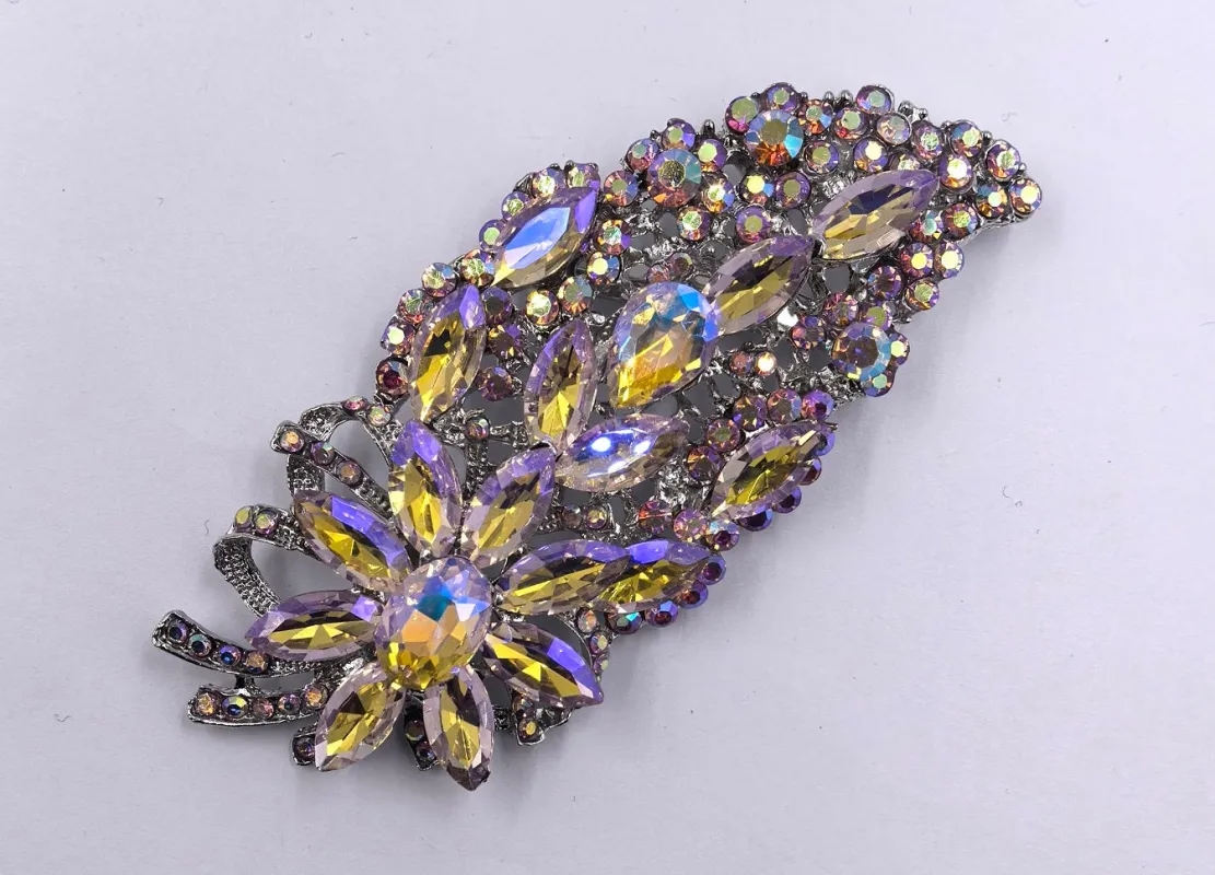 SILVER PINK AB BROOCH ( 0052 3PKX ) made by Oh My Jewelry