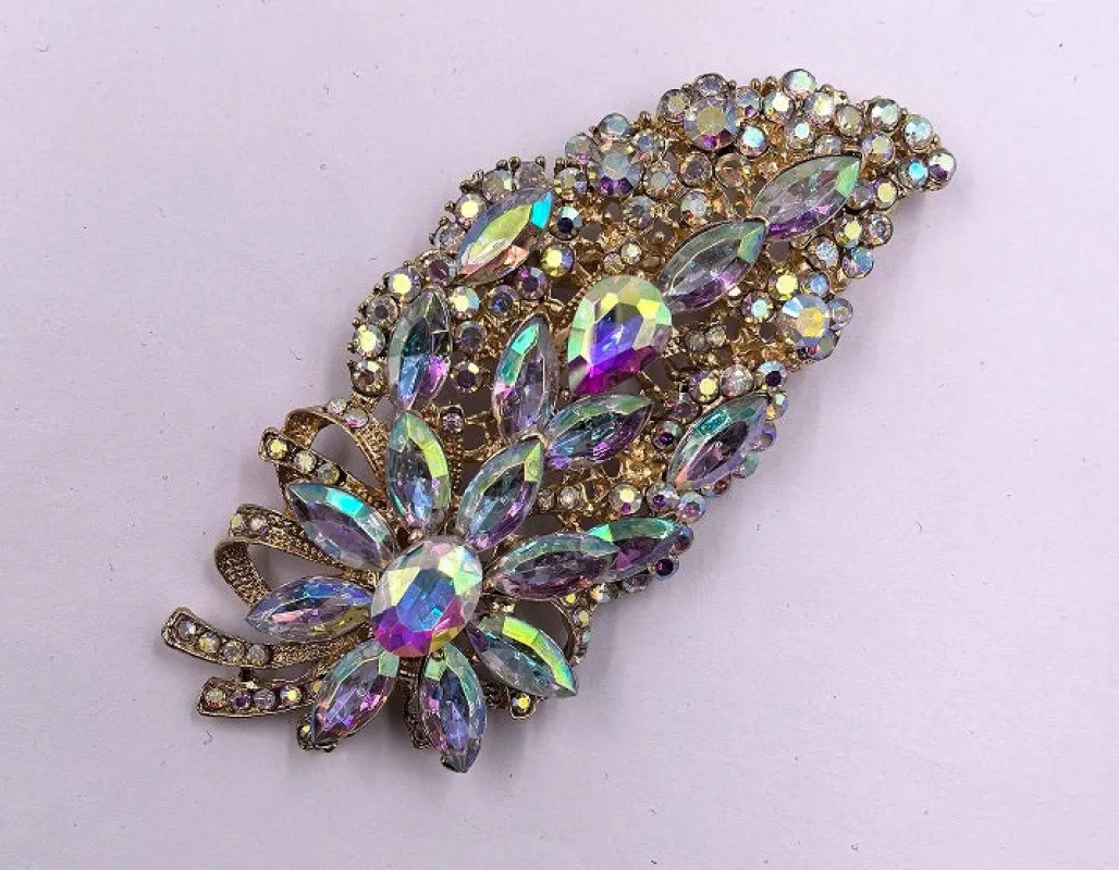 GOLD AB BROOCH ( 0052 2X ) sold by Oh My Jewelry