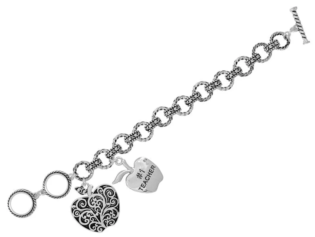 SILVER TEACHER CHARM BRACELET sold by Oh My Jewelry