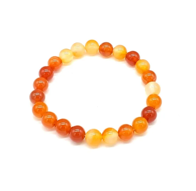 ORANGE GEMSTONE STRETCH BRACELET (MB 2503 10SQ ) sold by Oh My Jewelry