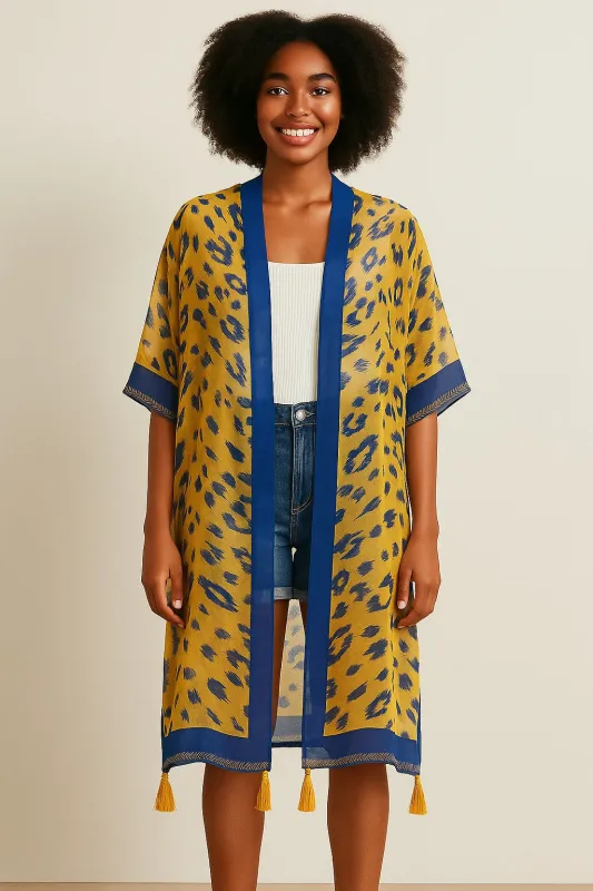 YELLOW BLUE KIMONO ( 1524 YELBL ) sold by Oh My Jewelry