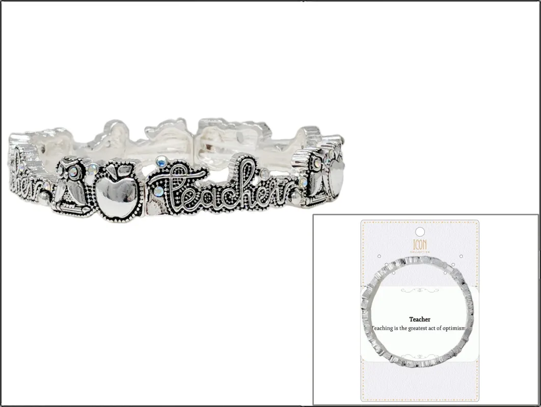 TEACHER STRETCH BRACELET ( 03172 ASAB ) sold by Oh My Jewelry