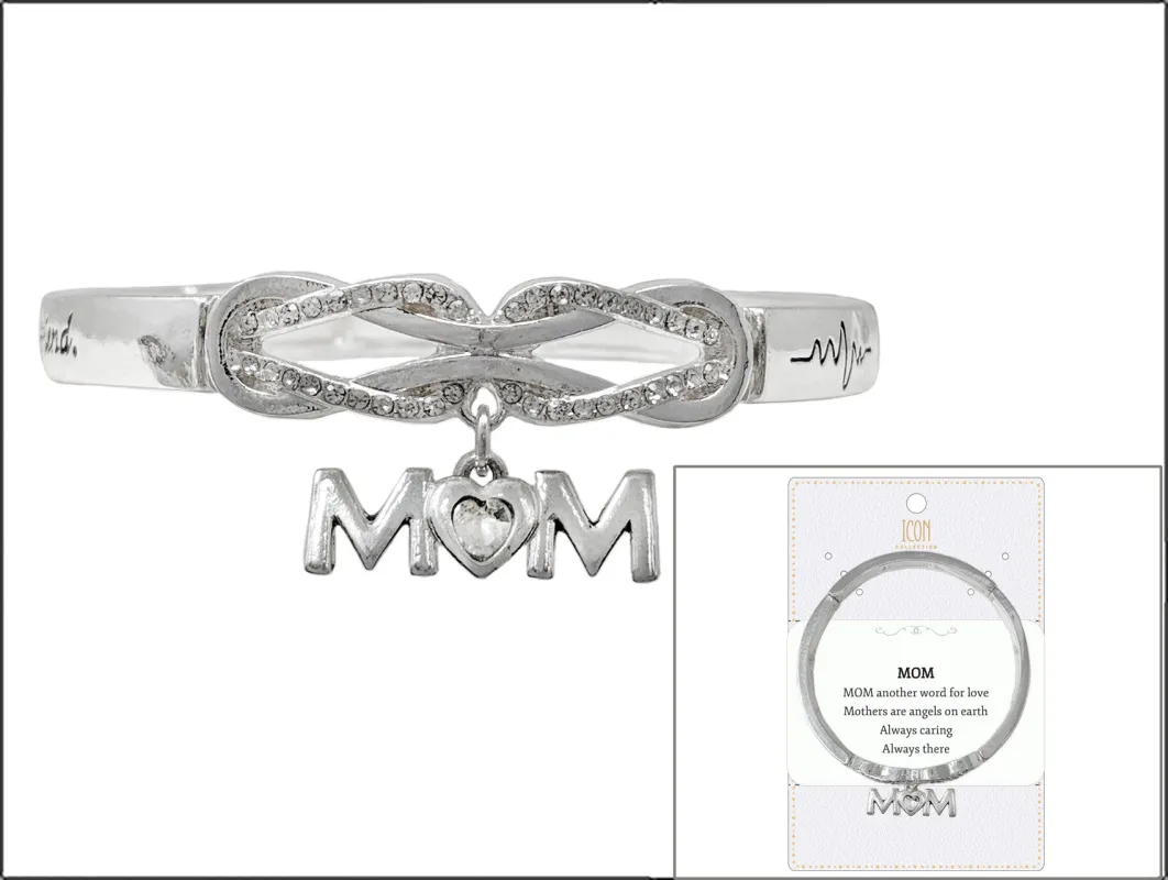 SILVER MOM STRETCH BRACELET ( 03038 AS ) sold by Oh My Jewelry