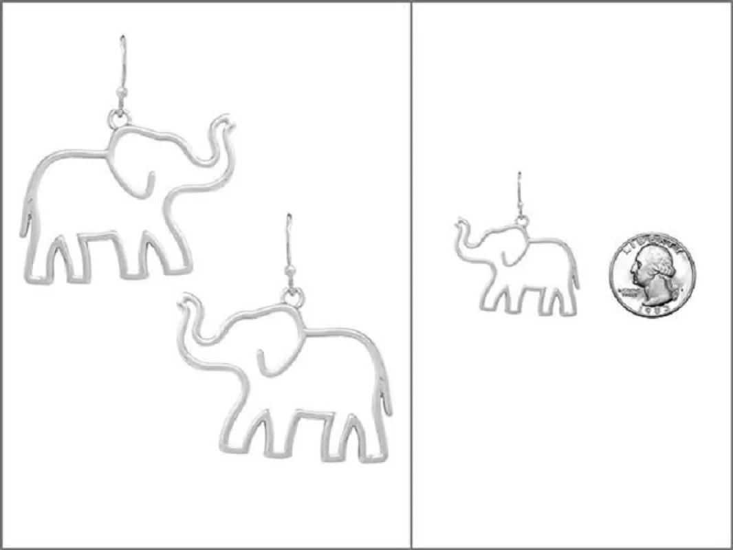 SILVER ELEPHANT EARRINGS ( 5029 S ) sold by Oh My Jewelry
