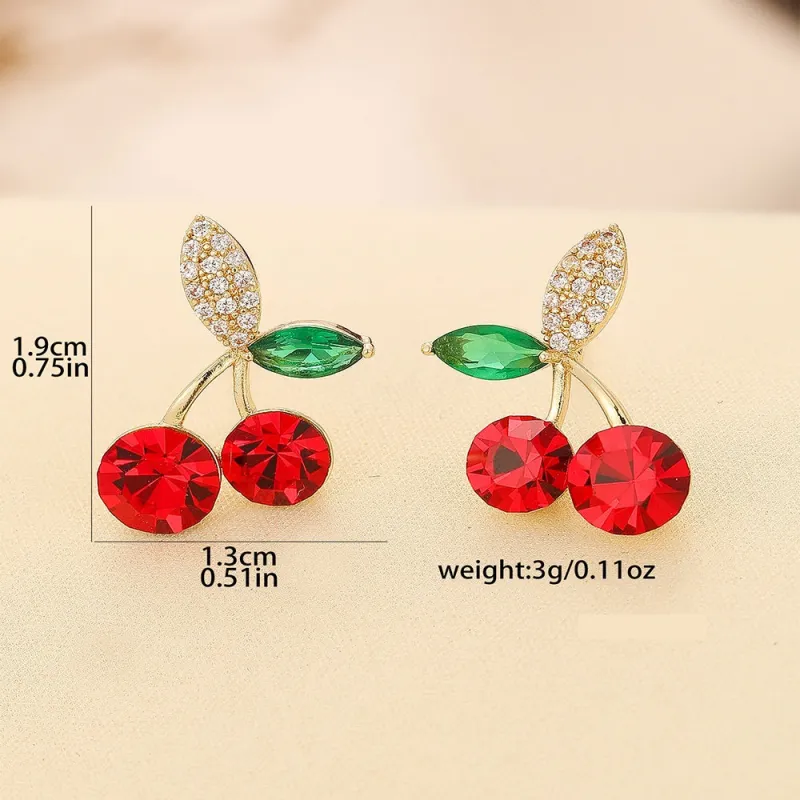 CHERRY CZ STONES EARRINGS ( 386 GRD ) sold by Oh My Jewelry