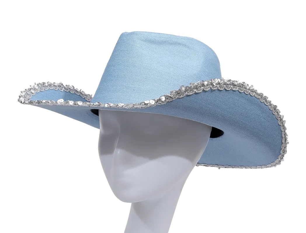 LIGHT DENIM COWBOY HAT ( 780001 LTDN ) sold by Oh My Jewelry