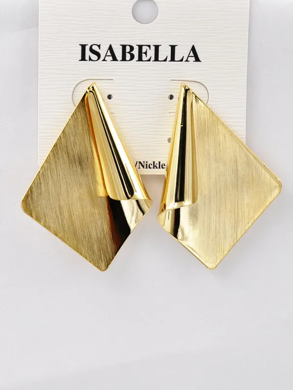 GOLD EARRINGS ( 251111 G ) sold by Oh My Jewelry