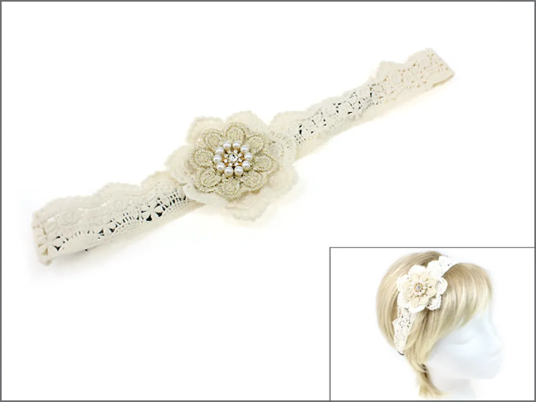 FLOWER HEADBAND ( 0347 GLIVY ) sold by Oh My Jewelry