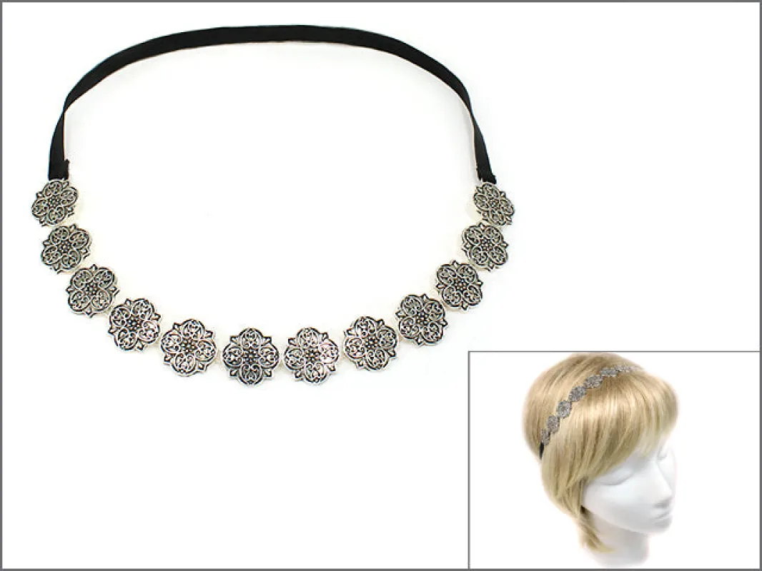 ELASTIC SILVER HEAD BAND ( 0434 AS ) sold by Oh My Jewelry