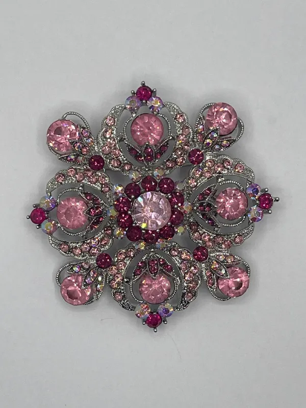 SILVER PINK Brooch ( 06491 PK ) sold by Oh My Jewelry