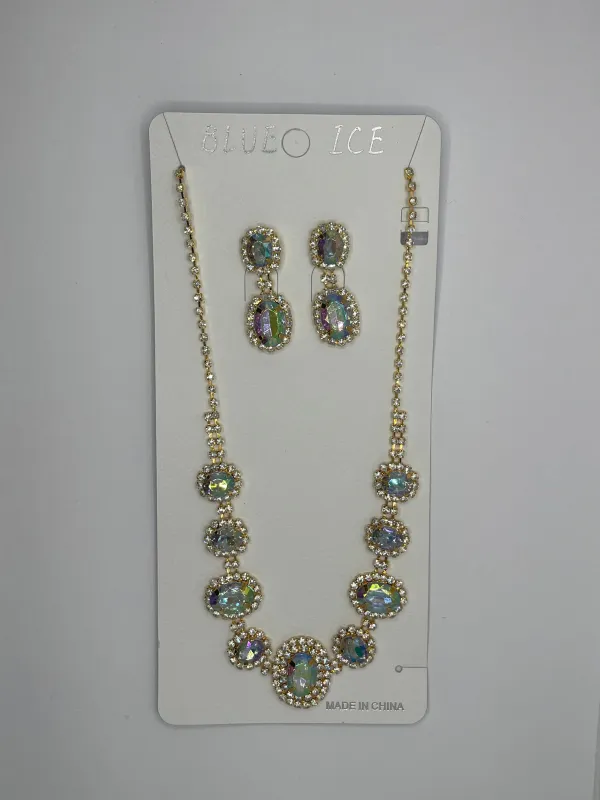 GOLD NECKLACE SET AB ( 10787 GAB ) sold by Oh My Jewelry