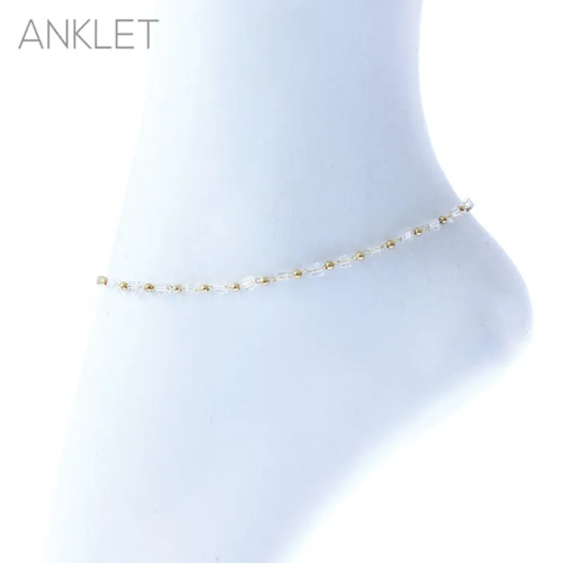 CLEAR CRYSTAL ANKLET ( 83787 ACRG ) sold by Oh My Jewelry