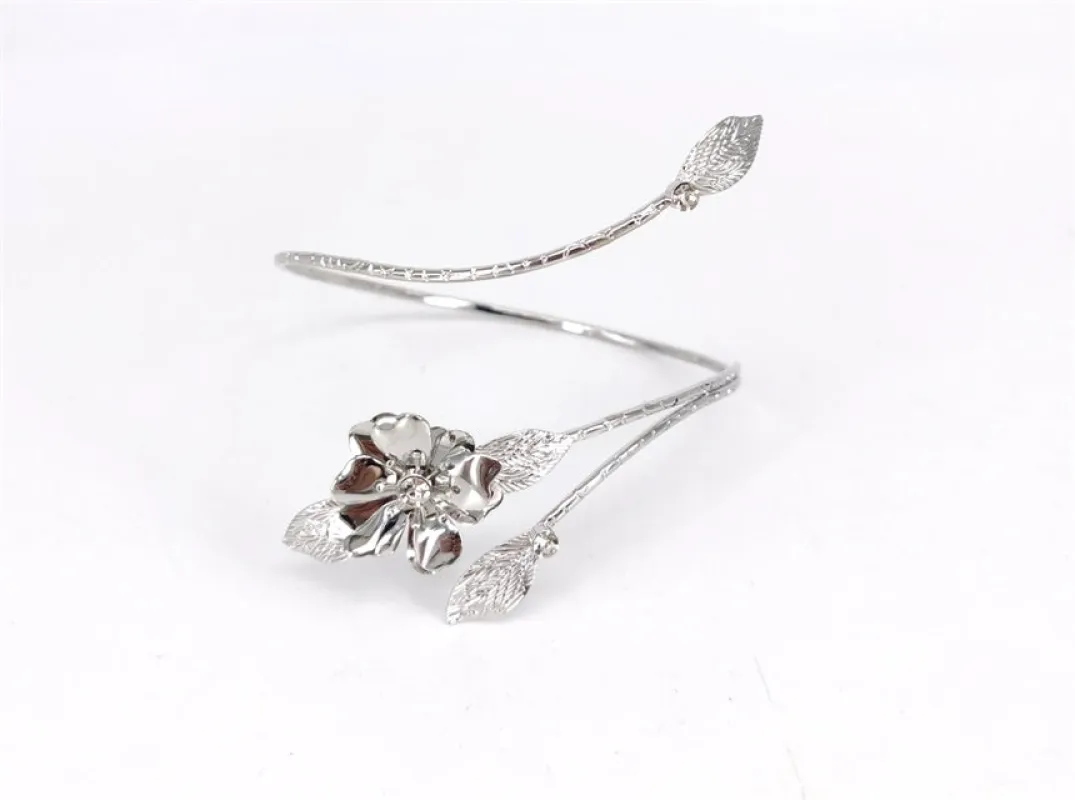 SILVER BANGLE FLOWER ( 1781 RD ) sold by Oh My Jewelry